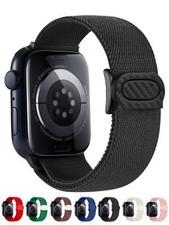 Stretchy Nylon Watch Band Strap For Apple Watch 10 9 8 7 6 SE 5 4 3 2 1 Ultra 2