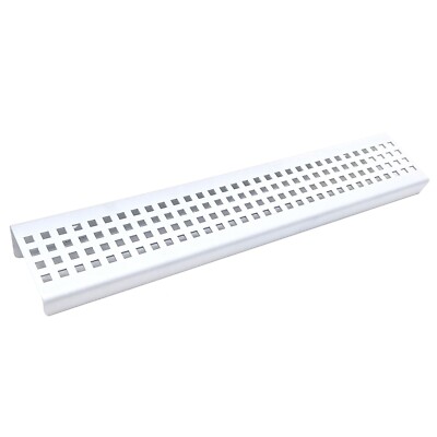 SereneDrains Stainless Steel Drill in Matte White Shower Shelf for Inside Shower