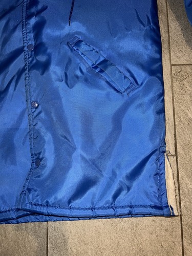 Birdie Richard A Leslie Coach Jacket M Windbreaker Sherpa Lined Blue USA VTG - Picture 7 of 15