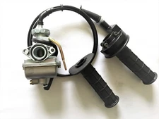 Carburetor & Throttle Cable with Handle Grip Bar 7/8" Fit Honda XR80  XR80R Carb