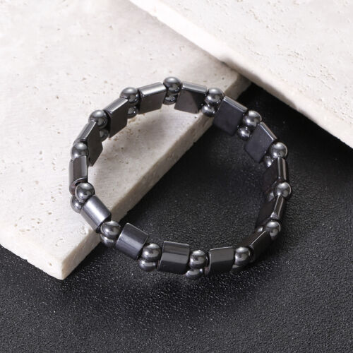Magnetic Hematite Bracelets Pain Relief Powerfull Elastic Therapy Arthritis Gift - Picture 9 of 12