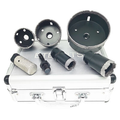 Dry Diamond Core Drill Bits Set For Ceramic Porcelain Tile Marble Hole Saw Kit