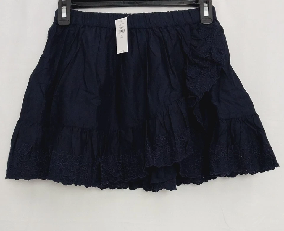 Gap Girls Ruffle Skort Skirt Size XXL Reg Navy Blue Elastic Waist Kids ~ New - Image 4 of 4