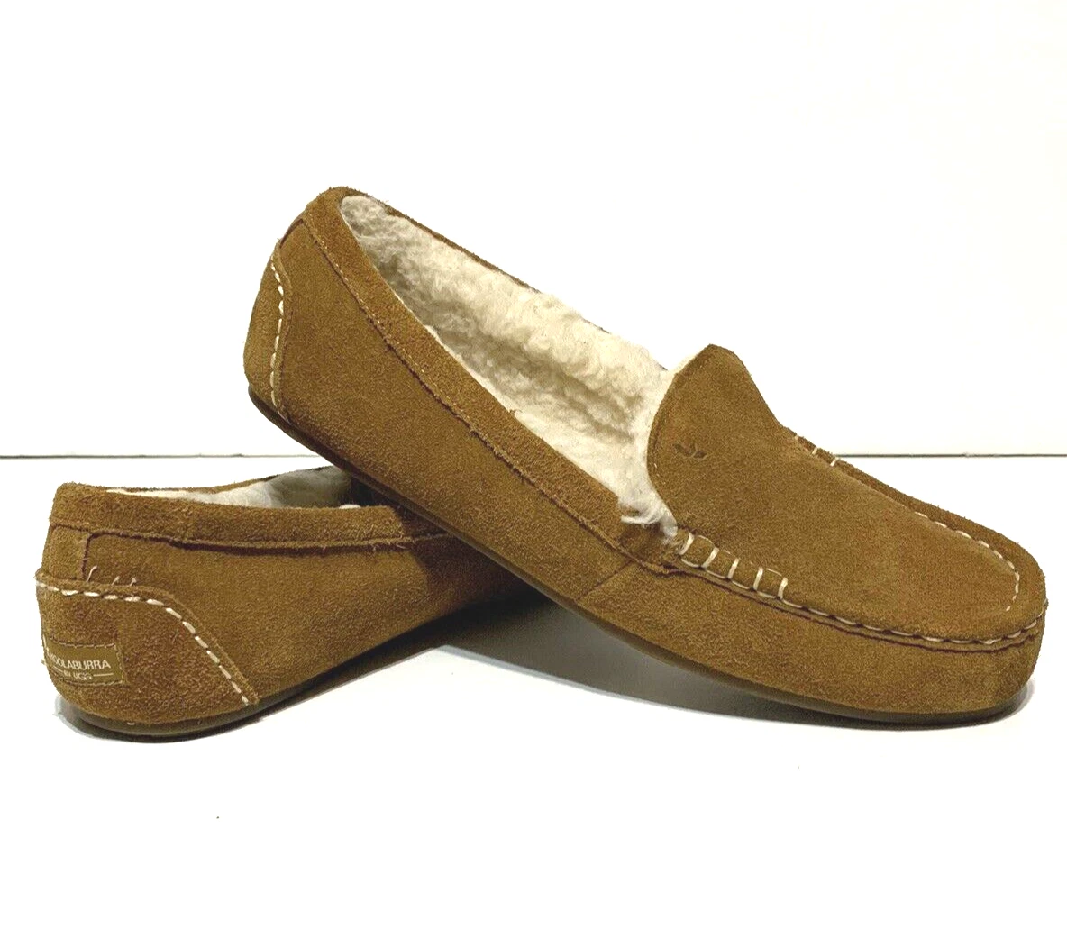 Koolaburra by UGG Lezly mocassino pantofole donna scamosciate castagno pelliccia sintetica 11