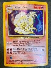 Ninetales Holo Pokémon trading card, 12/102, c. 1999