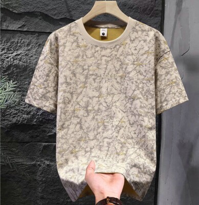 Men's Summer New Casual Round Neck Half Sleeve T-shirt Size L