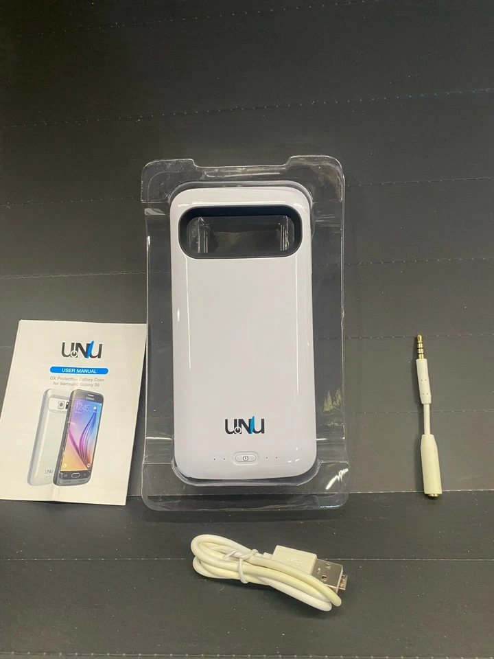 UNU Funda Batería Recargable Samsung Galaxy S6 DX-Blanca UTB-S6-WSL 3600mAh Nueva Foto 3 de 4