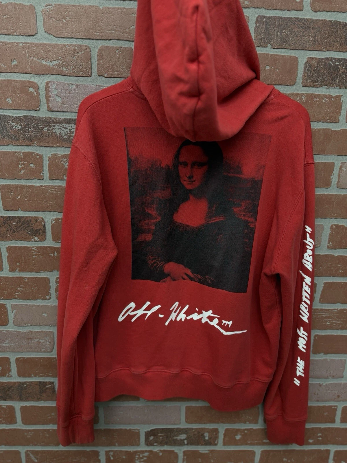 Felpa con cappuccio Virgil Abloh MCA Figure of Speech OFF WHITE Monna Lisa taglia XL RARA