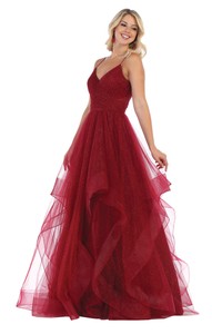 red evening gowns designer