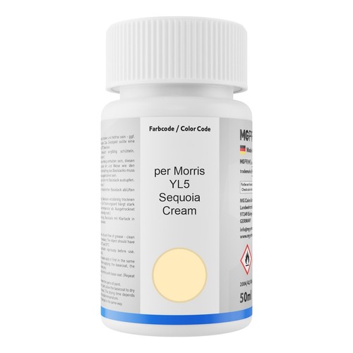 Vernice per auto Kit stilo di ritocco per Morris YL5 Sequoia Cream 2 x 50ml - Foto 2 di 9