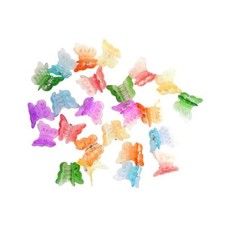 24 Pieces Kids Barrettes, Self Hinge Plastic Hair Clips for Butterfly Ombre