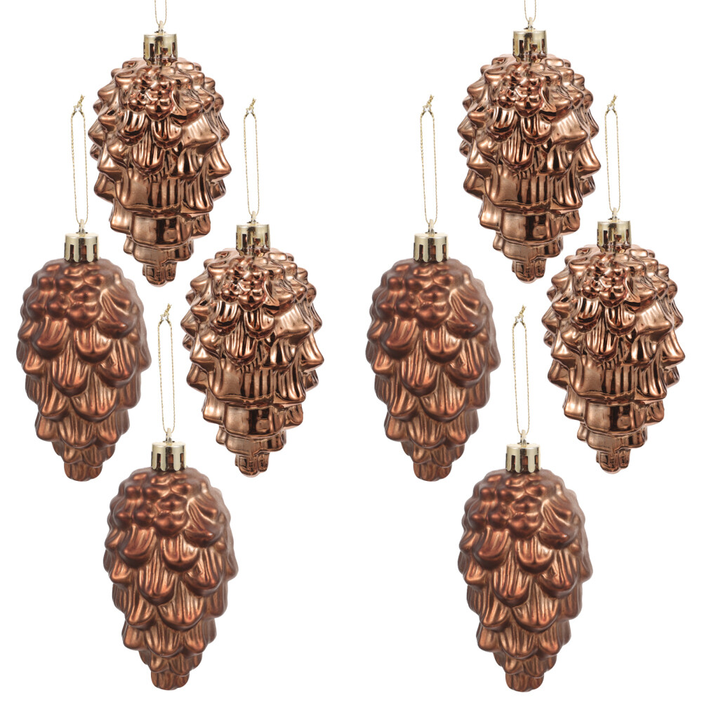 8 Pcs Christmas Tree Ornaments Pine Cones Decorations Trees