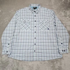 Alaskan Hardgear by Duluth Trading Co Shirt Mens XXLT Blue Check Vented Fishing