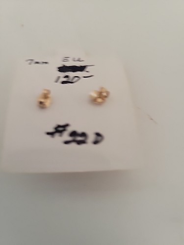 Cultured Pearl 14K Gold Stud Earrings 7MM - Picture 6 of 12