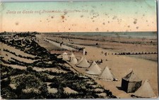 Tents on Sands and PRomenade, Sutton-on-Sea UK Vintage Postcard F68