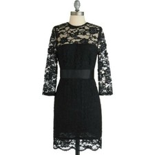 So Noir, So Good Black Lace Long Sleeve Dress 4