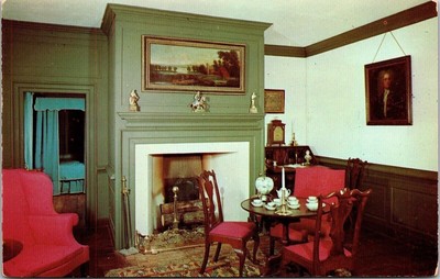 Historic Parlor Brush Everard House Williamsburg Virginia Chrome Postcard