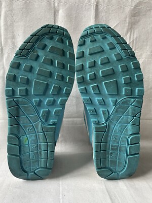 Nike Air Max 1 Blue Fury Men\'s 10.5 Casual Sneakers Sneakers AH8145-002 Nike DS Air Max 1 Wolf Grey White Lt Blue Fury DS RARE  main image 4