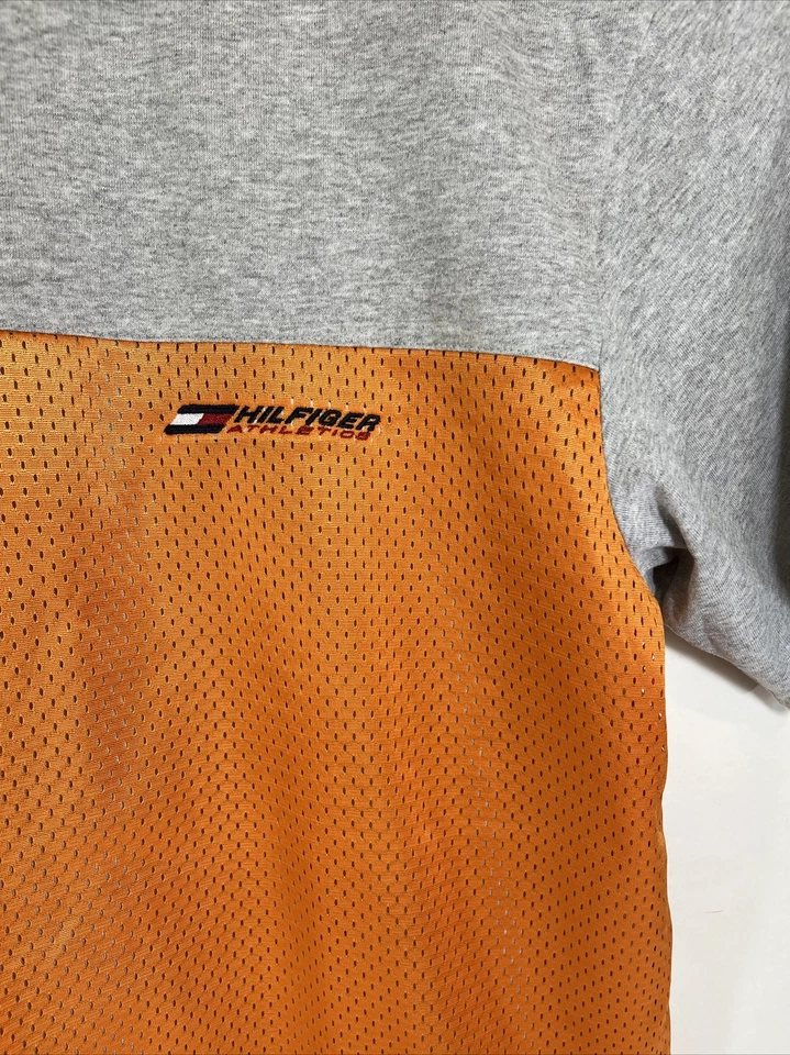 Camiseta Jersey De Colección Tommy Hilfiger Atletismo Para Hombres 2XL Malla Reversible Naranja Gris Foto 2 de 4