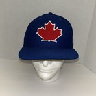 Toronto Blue Jays MLB New Era Fitted Hat Mens 7  5/8 Blue Red Maple Leaf