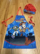 Disney Toy Story Kid Child Apron Chefs Hat Set Buzz Woody Cooking Play Pretend