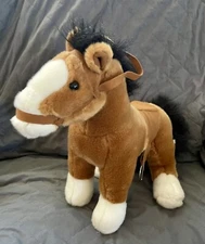 Auswella Plush Copper Golden Large Pony / Horse Stuffed FREE SHIPN 📦  l👁️👁️k