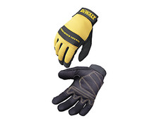 DeWalt DPG20L Synthetic Leather Work Gloves Padded Palm Utility HVAC L Size