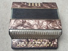 nice old Hohner Liliput button accordion WWII Tornisteraccordeon C/F, needs serv