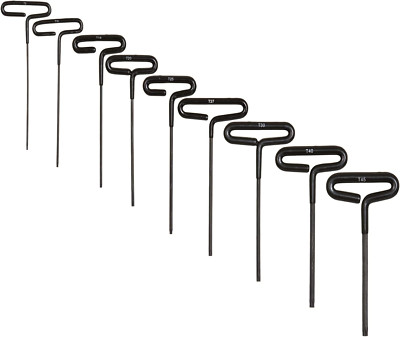 T Handle Torx Wrench Set 9 Pack - Industrial Grade Traditional Torx Star Wren...