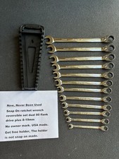 Snap-on Tools Ratcheting Wrench Set Flank Drive Plus Reversible Metric 8-19mm