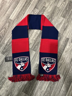 Ruffneck DAL MLS Soccer FC Dallas Blue Red 100% Acrylic 58x8 Inch Scarf