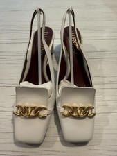 Valentino V Logo Chain Sling White Women’s Size UK 5 EU 38 RRP £680 #I583