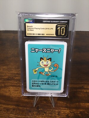 2019 POKEMON PLAYING CARDS JAPANESE MEOWTH OLD MAID CGC 10