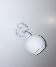 Applique Faretto bianco Oro Sfera vetro shabby chic Moderno Classico 1 luce