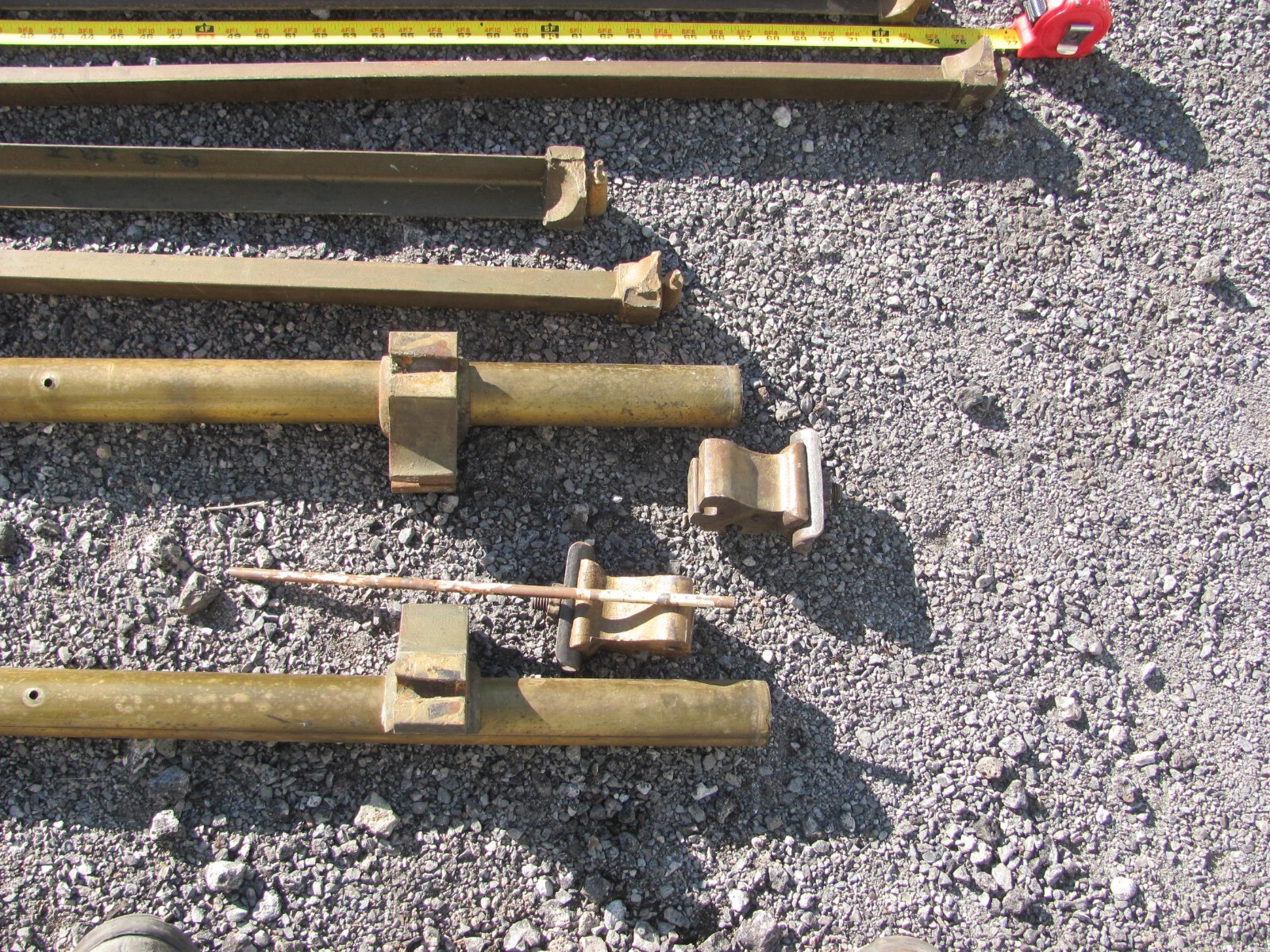 Set 4 AntiqueVintage Cast Iron Bed Rails 74" tapered dropin end Twin