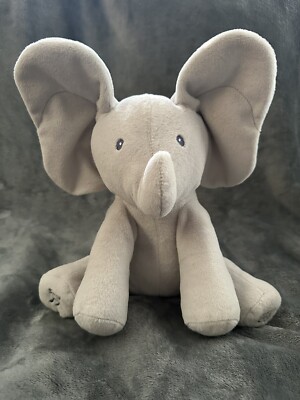 Baby GUND Plush Animated Flappy The Elephant Ears Flap Sings Plays Peekaboo  12”