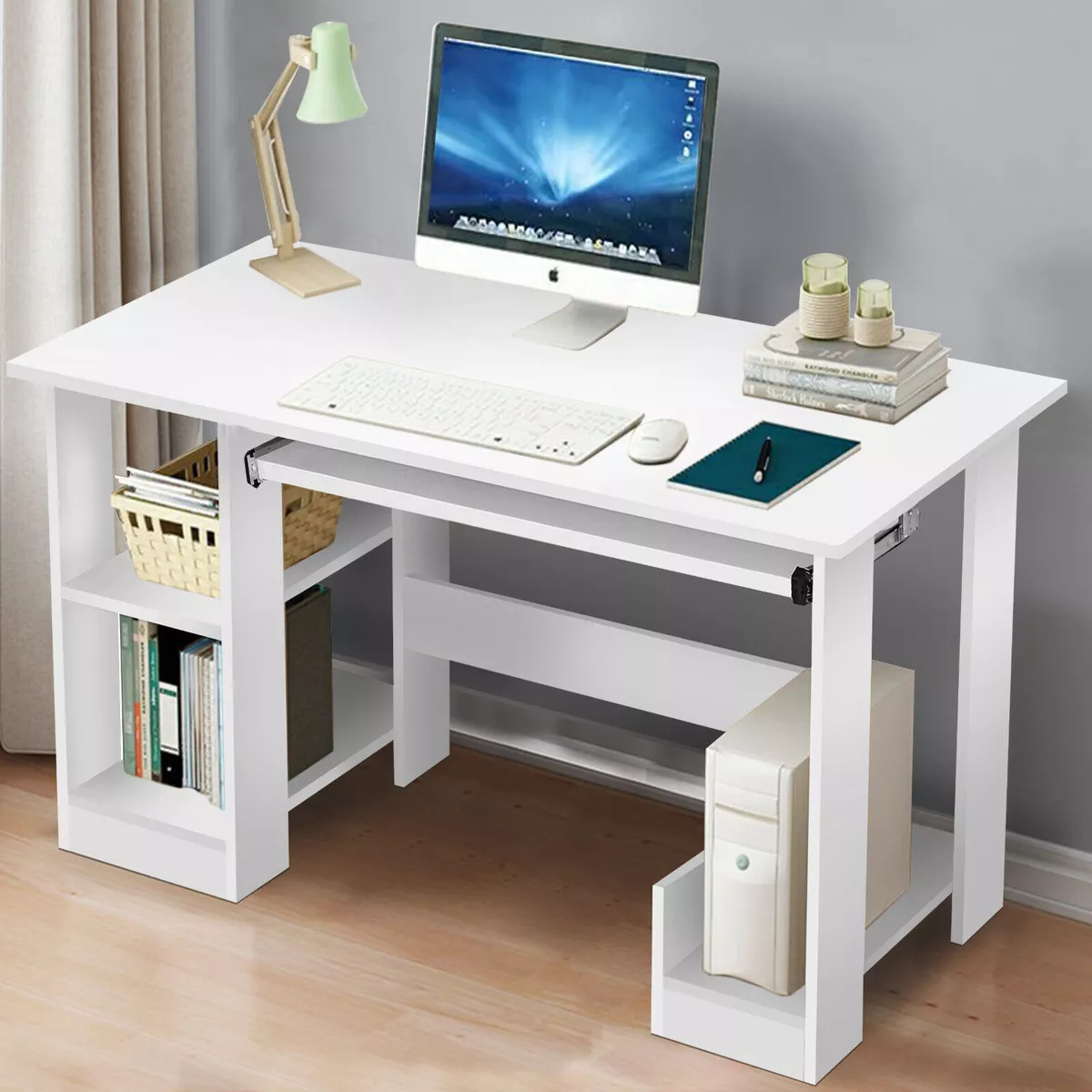 Computer Desk Laptop Pc Study Table Office Desk Home Furniture Workstation  Shelf