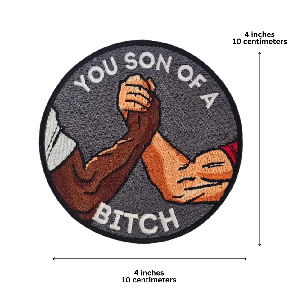 Predator Iconic Arnold Schwarzenegger handshake iron-on patch - Image 3 of 4