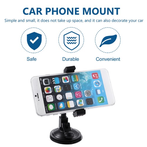 1Pc Car Phone Mount Suction Cup Phone Holder Dashboard Windshield Rack - 第 4/12 張圖片
