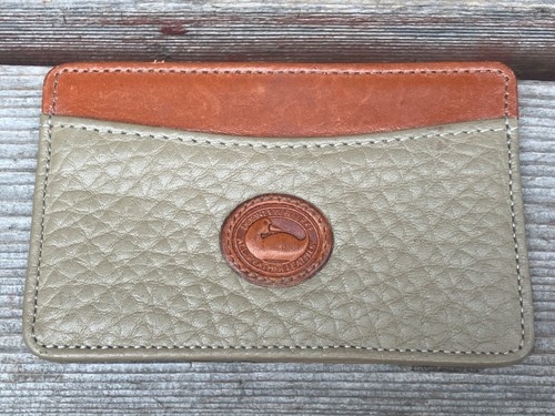 VTG Dooney & Bourke Slim Credit Card Holder Business ID Card Case Leather