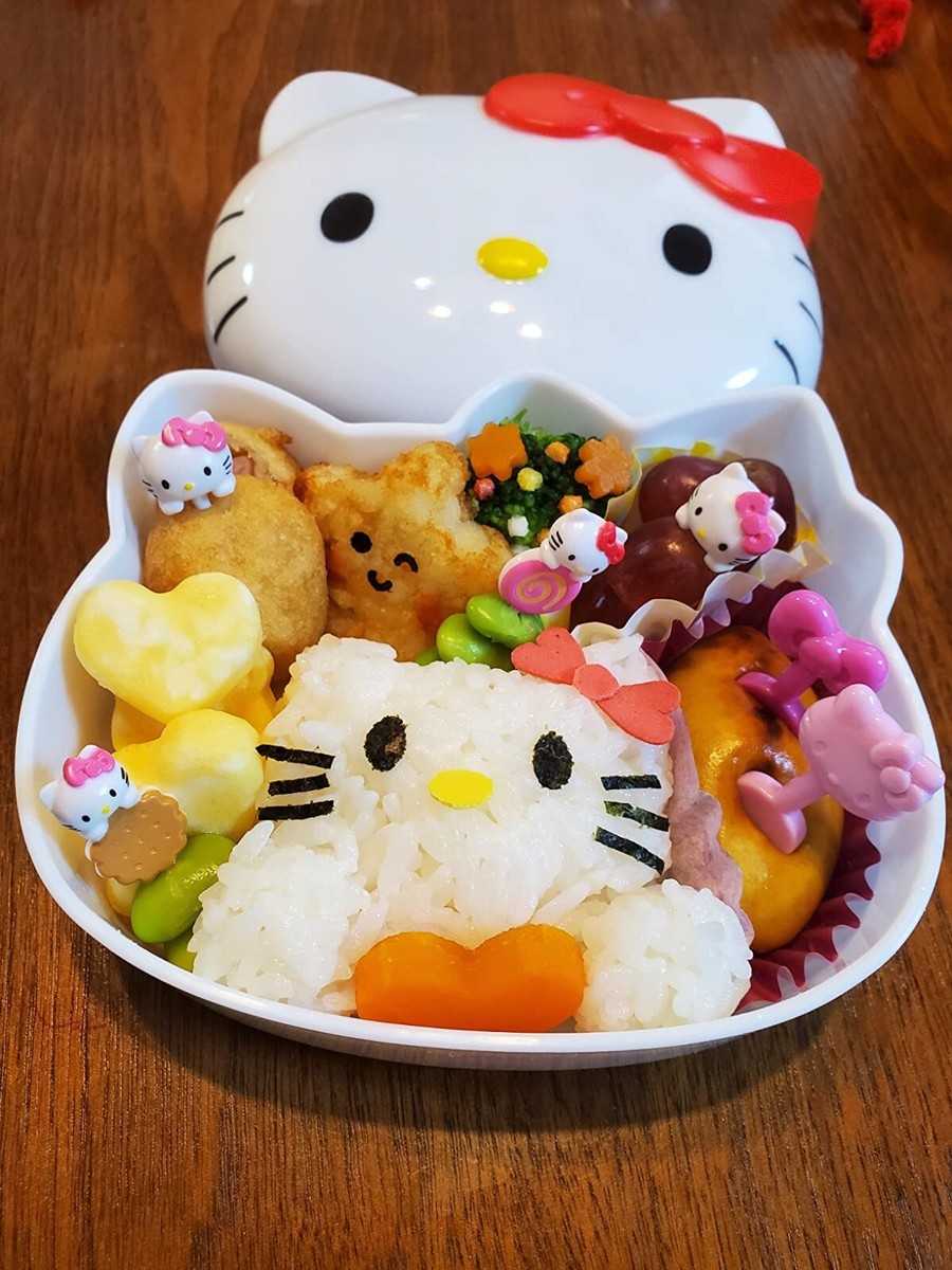 Sanrio Hello Kitty Die-cut Lunch Box Bento Picnic 320ml Cute Gift