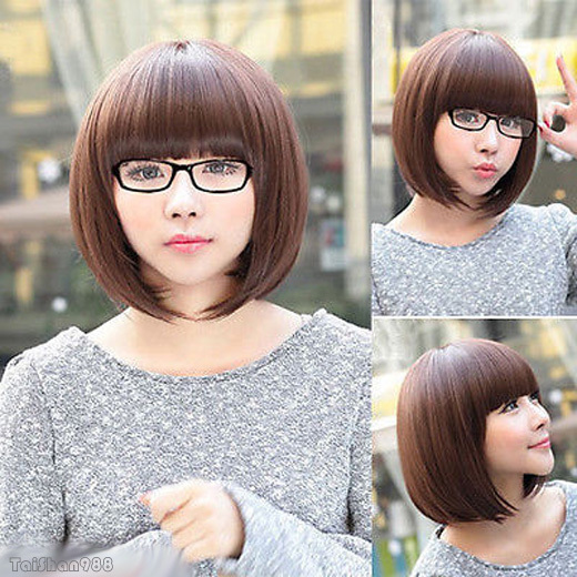 Fashion Short Brown Straight Bangs BOB Women Girl Cosplay  display picture 2