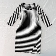 Express Dress Women Small Black And White Stripes
