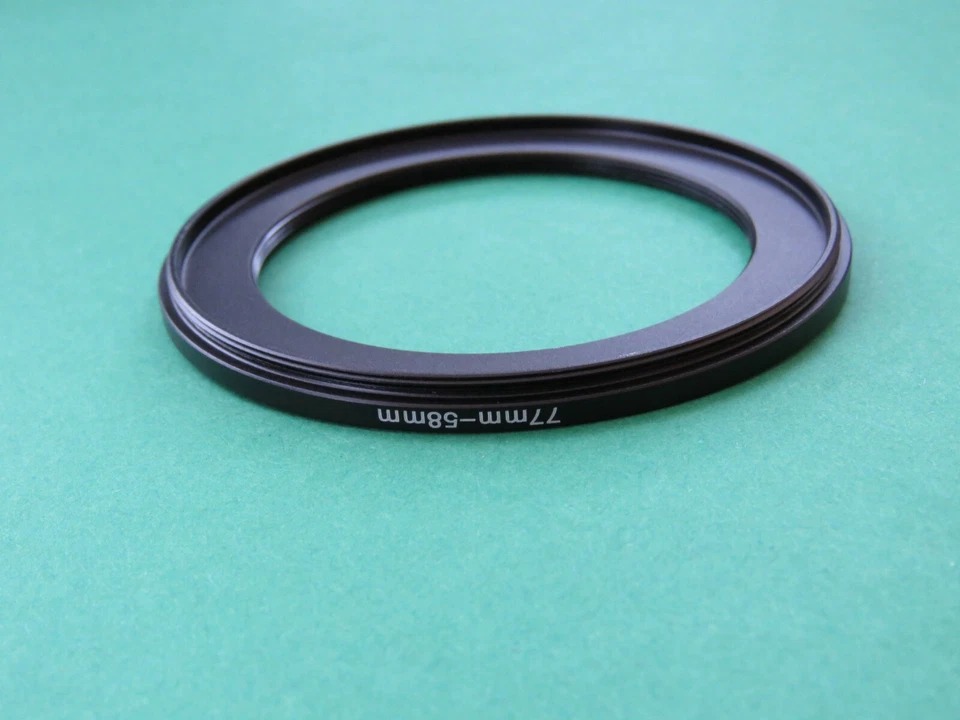 77mm-58mm Stepping Step Down Male-Female Filter Ring Adapter 77mm-58mm - Image 2 of 2