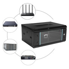 4U Server Cabinet Case Wall Mount Network Server Data Cabinet Enclosure Rack