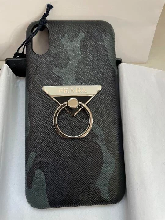 Prada iPhone XS MAX Case Ring Saffiano Camouflage Smartphone