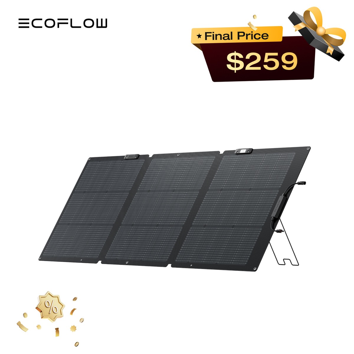 EcoFlow 160W Portable Solar Panel for Power Station IP68 EcoFlow 160W Portable Solar Panel for Power Station IP68