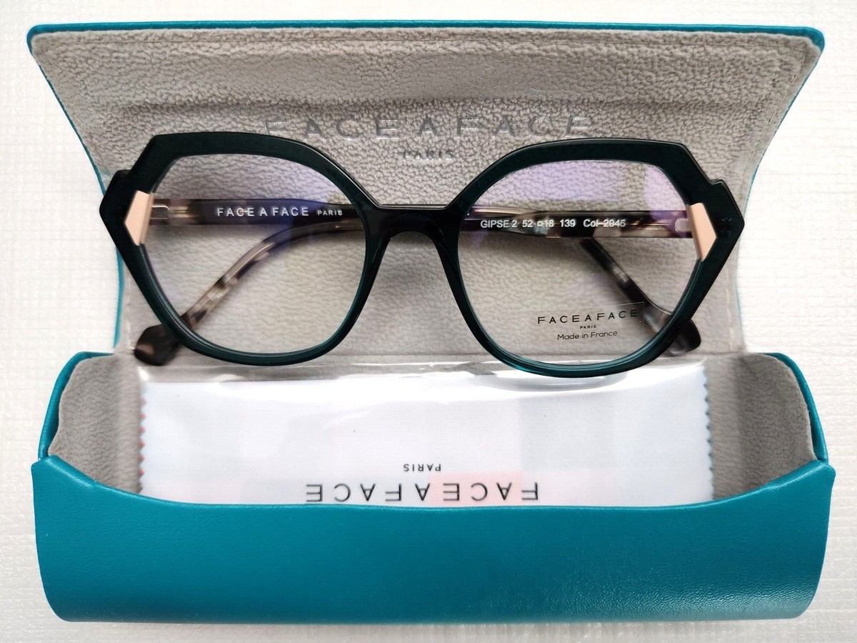 Face A Face Eyeglass Frame Gipse 2 52[]18-139 Col.2045 Green  display picture 1
