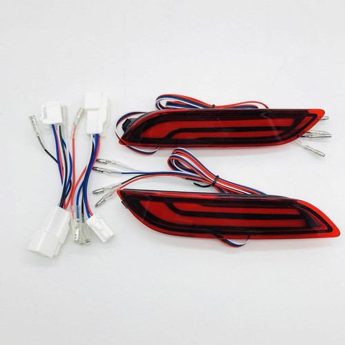 For Toyota Camry 2018 2019 Red LED Bumper Brake Light Kit Turn Signal Lamp 2pcs - Picture 4 of 7