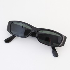 Vintage 90s Black Frame Rectangle Sunglasses Women's Men's